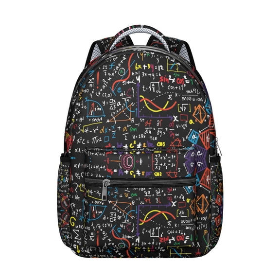 Scientific Knowledge Science Students Backpack Scientist Laboratory Experiment School Bag with Engineering Technology Mathematics Pattern, Comfortable and Wear-Resistant