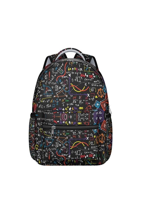 Scientific Knowledge Science Students Backpack Scientist Laboratory Experiment School Bag with Engineering Technology Mathematics Pattern, Comfortable and Wear-Resistant