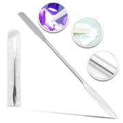 Scientific Labwares Lab Micro Double Ended Spatula Round/Tapered Arrow End, Flat Ends 50 mm X 9 mm, 9" Length, Stainless Steel