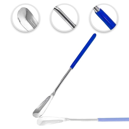 Scientific Labwares Stainless Steel Micro Lab Flat Spoon Spatula Sampler with Vinyl Handle 6? (15.24 cm)
