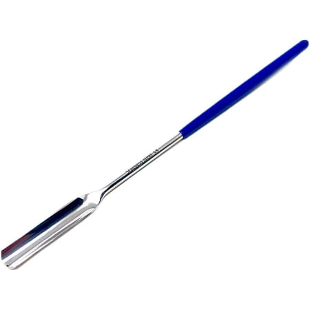 Scientific Labwares Stainless Steel Micro Lab Scoop Half Rounded Spoon Spatula Sampler with Vinyl Handle (6.5")