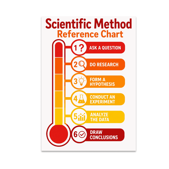 Scientific Method Reference Chart - Science Enthusiast - 13x19 Poster Print
