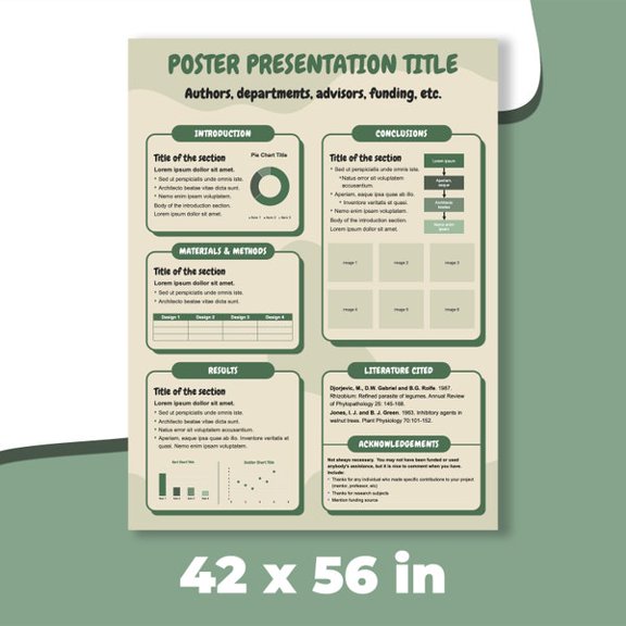 Scientific Poster Presentation-02, PowerPoint Template - , 42in x 56in, Unframed Paper Poster 8x10in