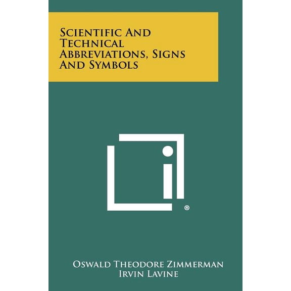Scientific and Technical Abbreviations, Signs and Symbols