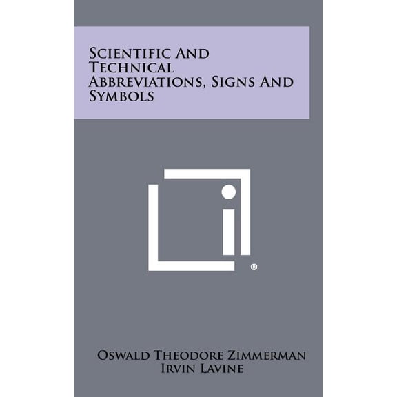 Scientific and Technical Abbreviations, Signs and Symbols (Hardcover)