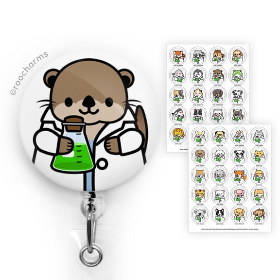 Scientist Badge Reel, Chemistry Lanyard, Science ID Holder, MLS, MLT, Clinical Lab Pharmacist, Graduation Gift, Lab Tech, Cute Lab Week Gift
