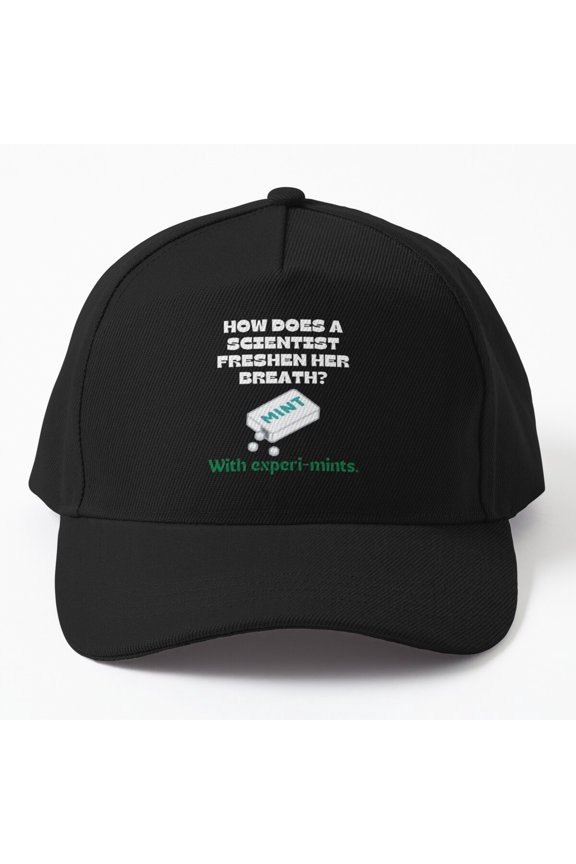 Scientist Breath Question Baseball Cap, Father Science Wordplay Graphic Design, Classic Hat