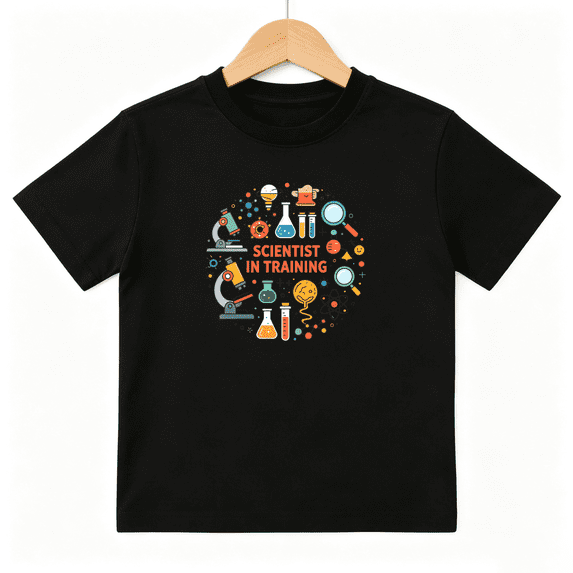 Scientist In Training STEM School Boys Graphic Tees Science Kids T-Shirt 100% Cotton Short Sleeve Tops Ages 4-13Y
