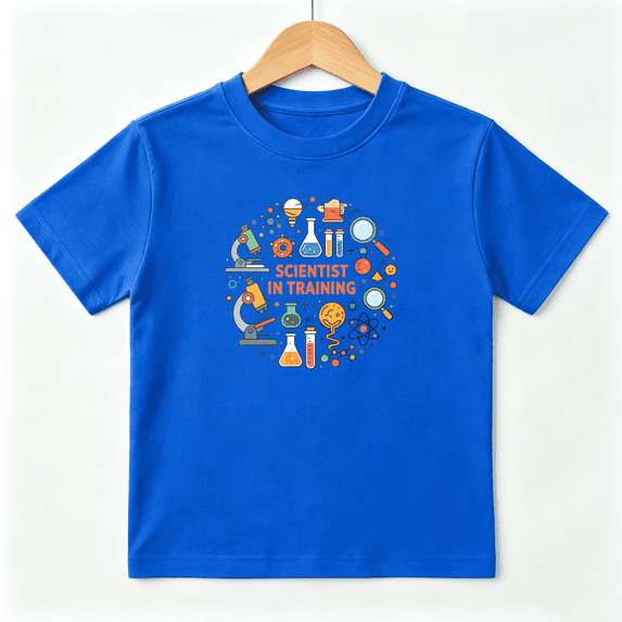Scientist In Training STEM School Boys Graphic Tees Science Kids T-Shirt 100% Cotton Short Sleeve Tops Ages 4-13Y