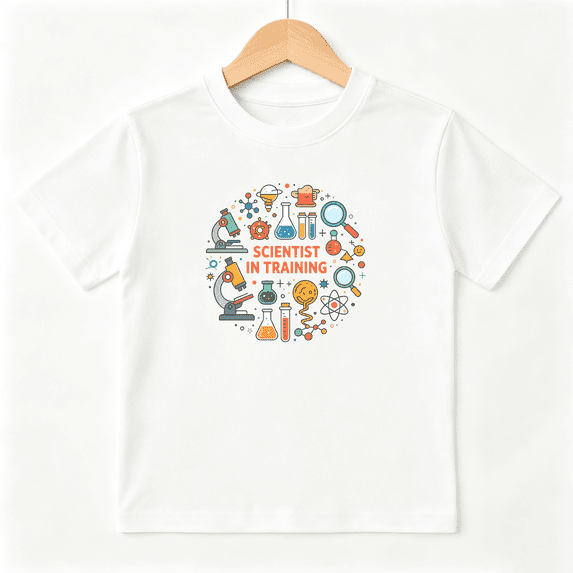 Scientist In Training STEM School Boys Graphic Tees Science Kids T-Shirt 100% Cotton Short Sleeve Tops Ages 4-13Y