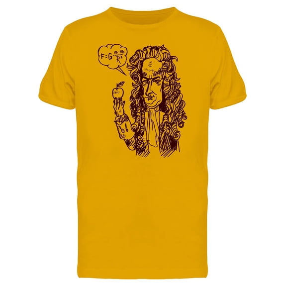 Scientist Physicist Isaac Newton T-Shirt Men -Image by Shutterstock, Male 3X-Large