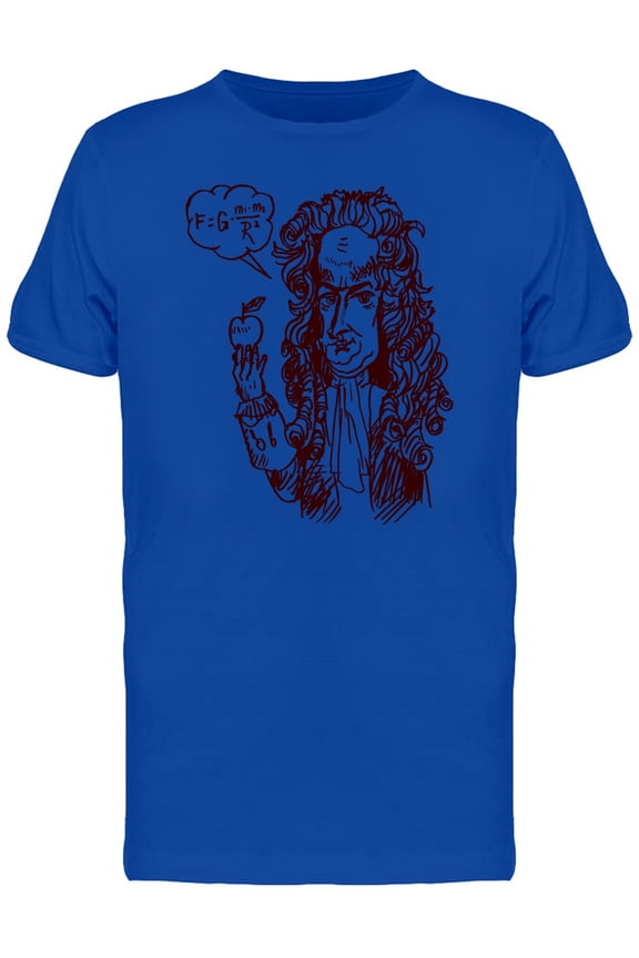 Scientist Physicist Isaac Newton T-Shirt Men -Image by Shutterstock, Male Large