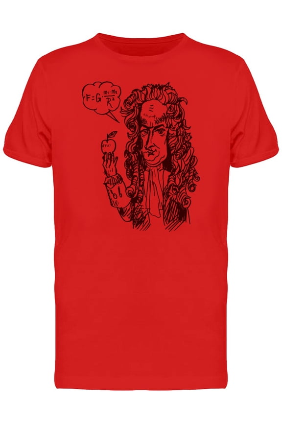 Scientist Physicist Isaac Newton T-Shirt Men -Image by Shutterstock, Male x-Large