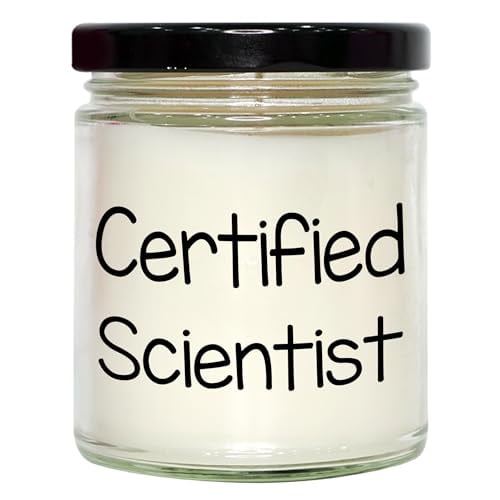 Scientist's Birthday Unique Gift: Vanilla Soy Candle with Inspirational Quote - Gifts from Friends for Scientists