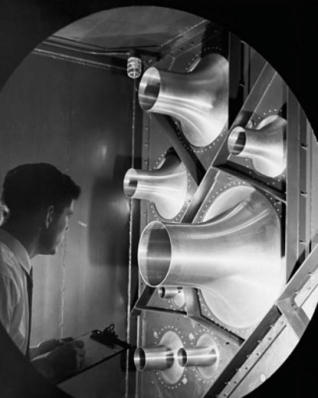 Scientist study air flow requirements for locomotive motors and generators General Electrics Locomotive and Car Equipment Divisions Canvas Art - (24 x 36)