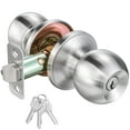 thumbnail image 1 of Scifil Keyed Door Knob with Lock, Door Lock in Solid Stainless Steel for Exterior and Interior Doors, Bedroom Bathroom Privacy Door Knob with Classic Round Ball Handle, Brush Nickel, 1 of 7