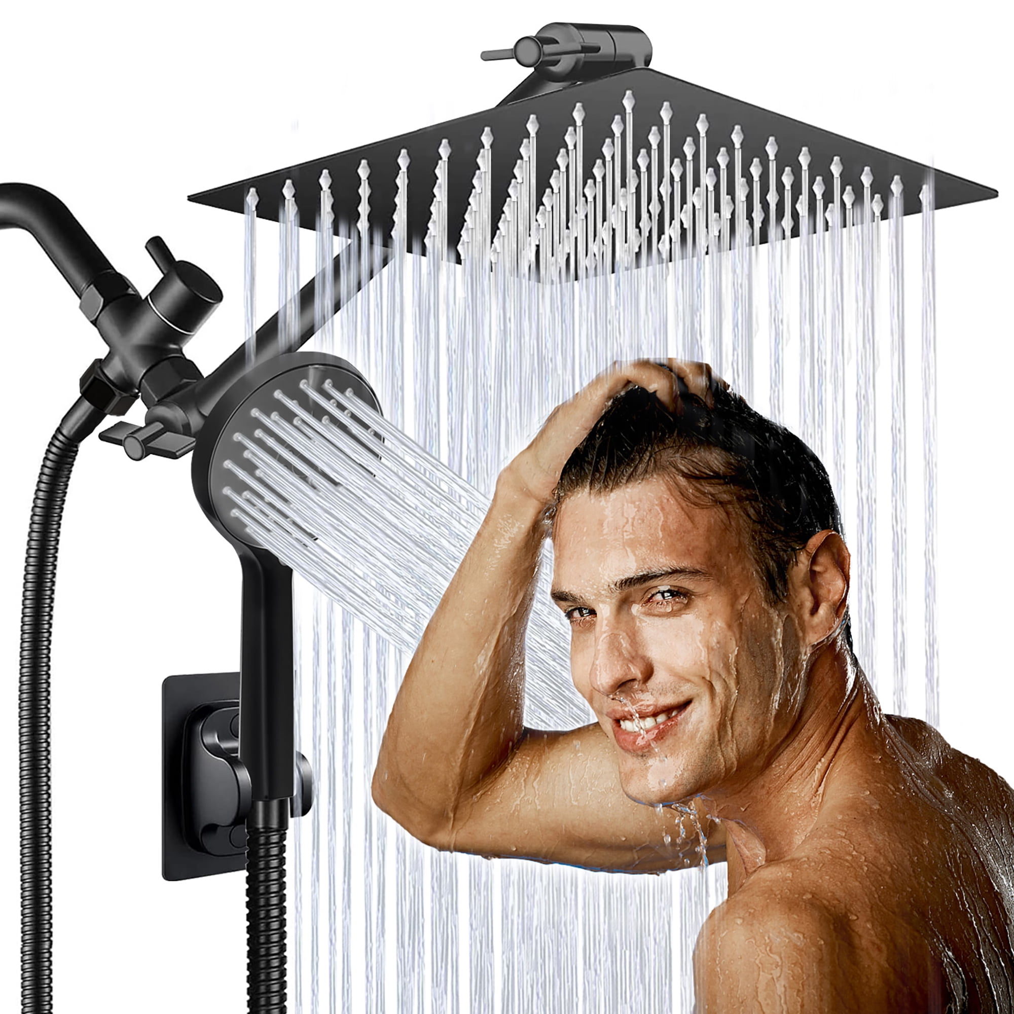 "Scilulu 10"" Rain Shower Head with Handheld Spray Combo, 11