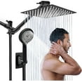 thumbnail image 1 of Scilulu Shower Head,8"Rain Shower Head with Handheld Spray Combo with 11'' Angle Adjustable Extension Arm/Flow Regulator/Shower System,High Pressure Rainfall Shower Head Clean Bathroom,Matt Black, 1 of 8