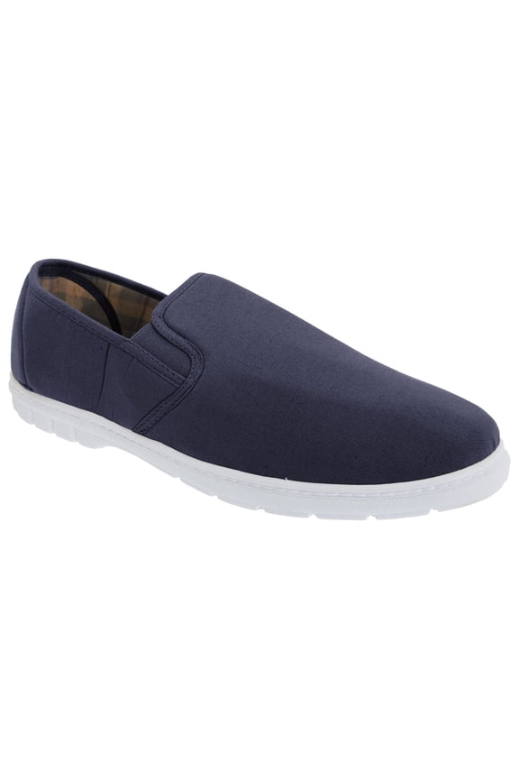 Mens Twin Gusset Slip On Casual Textile Shoes