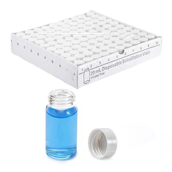 Scintillation Vials, Borosilicate Glass Vials, Liquid Scintillation Counting Vials, Counting Vials, Sample Vials(100PCS)