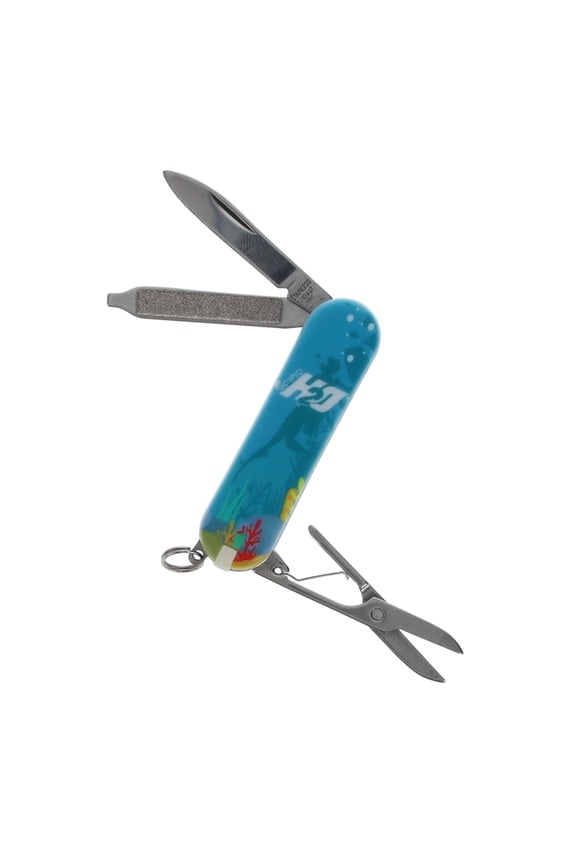 Multi-Tool Pocket Knife Item SHDA07 - Multi-Function Mini Folding Knife Novelty Keychain Ocean Theme - Tiny Multi Tool Pendant 1.25-Inch Blade