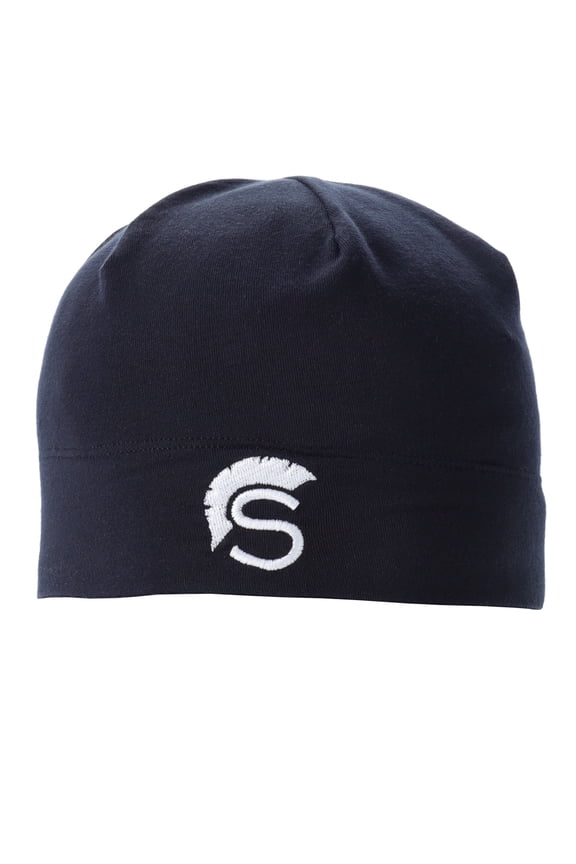 SCBEANIEBK Mens Knit Cuffed Beanie - Logo Cuff Knit Watch Hat Skull Cap - One Size - Black