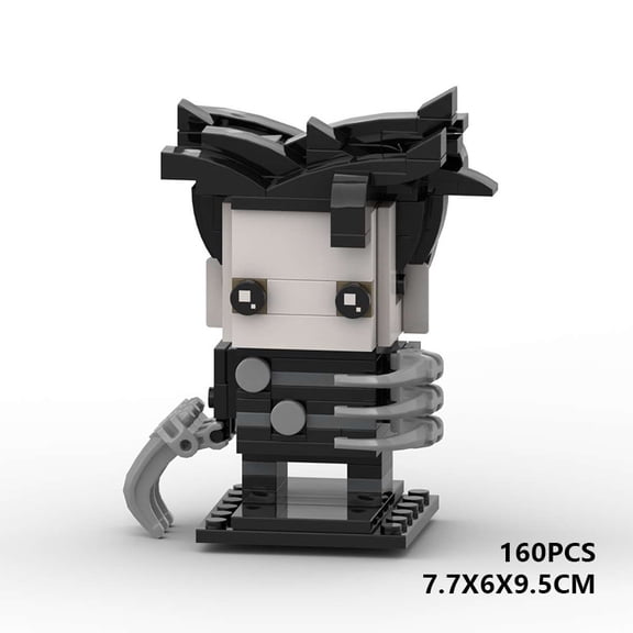 Scissor Hand Character Building Blocks Kit, DIY Assembly Brick Model, Creative Desktop Collectible Building Toy