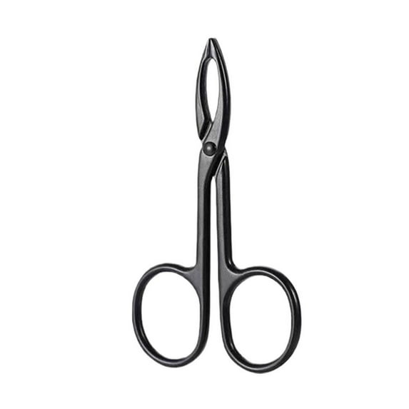 Scissor Handle Straight Tip Tweezers Stainless Steel Eyebrow Tweezers for Facial Hair Removal, Precision Hair Plucker for Eyebrow Shaping & Beauty Care