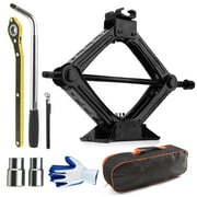 Scissor Jack for Car 1.5 Ton (3306 lbs) Heavy-Duty Car Jack Kit, Universal Tire Jack Tool Kit - Portable Car Lift Jack with Ratcheting Handle and L-Wrench for Auto SUV MPV