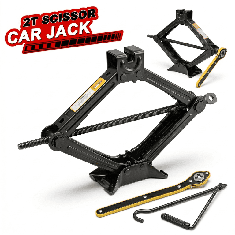 Scissor Jack for Cars - 2 Ton Car Jack with 3.9