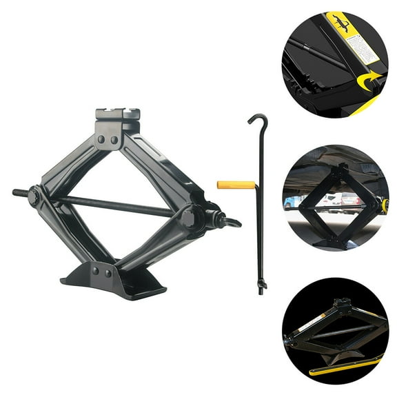 Scissor Lift Jack Max 3 Ton Capacity with Storage Bag and Rocker, Lifting Jack Car Kit Car Foldable Hand Cranking Jack Rocker Folding Handle Scissor Jack for Any Vehicle Car Truck Sedans SUV