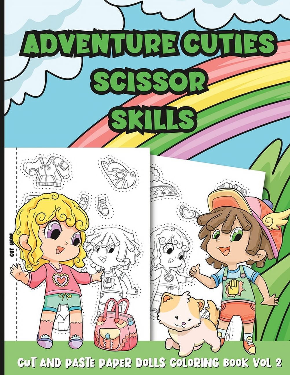 Scissor Skills Adventure Cuties: Color Cut and Paste Play Dress Up Vol ...