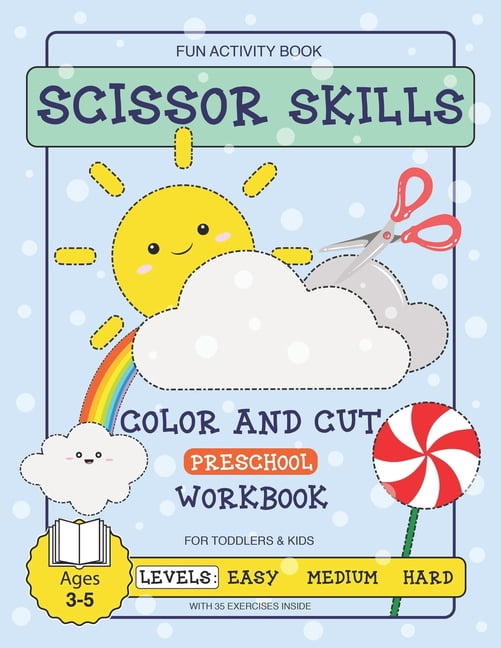 Scissor Skills Preschool Fun Activity Workbook for Toddlers and Kids ...