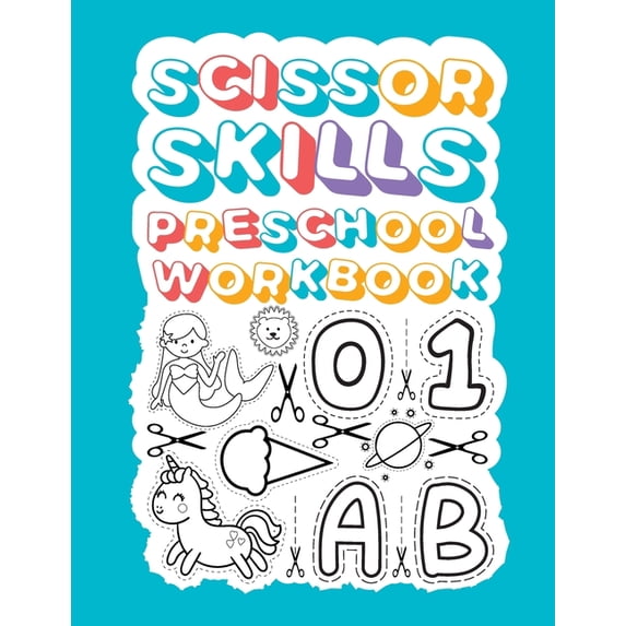 Scissor Skills Preschool Workbook: Black And White Scissor Skills ...