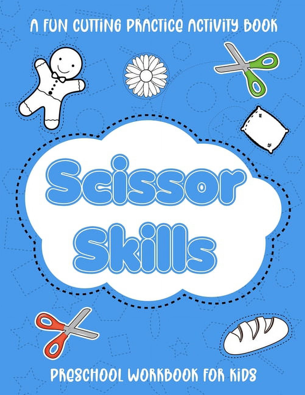Scissor Skills Donuts: Cut, Color and Paste Activity Book for Kids Ages 3-5 Years Old [Book]