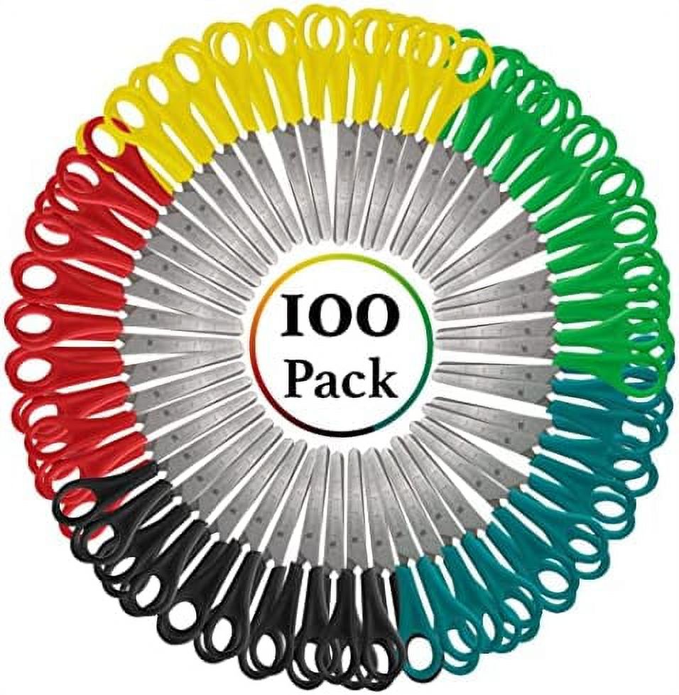 Scissors Bulk 100 Pack of Kids Scissors Bulk 5 Inch Blunt Tip Classroom