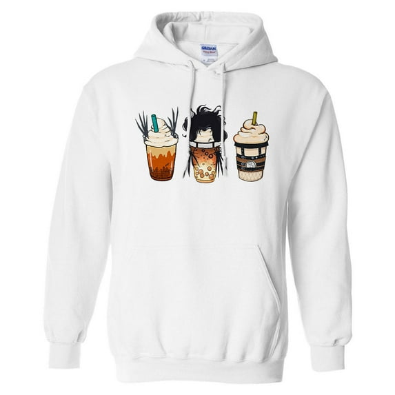 Scissors Coffee Halloween Hoodie Sweatshirt Unisex Large White