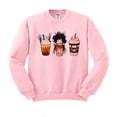 thumbnail image 1 of Scissors Coffee Halloween Sweatshirt Unisex Small Pink, 1 of 5