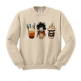thumbnail image 1 of Scissors Coffee Halloween Sweatshirt Unisex X-Large Sand, 1 of 5