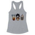 thumbnail image 1 of Scissors Coffee Halloween Tank Top Fitted Racerback Women's Small Heather Grey, 1 of 5