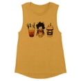 thumbnail image 1 of Scissors Coffee Halloween Women's Muscle Tank 2X-Large Antique Gold, 1 of 5