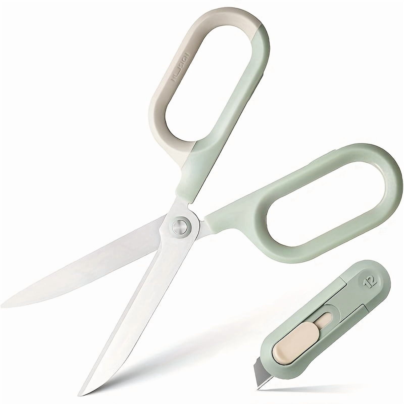 Scissors for Cutting Fabric,Made Of Sharp Stainless Steel,Sewing Scissors,Scissors Craft,Multi-functional And Of High Quality with Retractable Utility Knife,Ergonomic Handle,Perfect for Sewing Arts