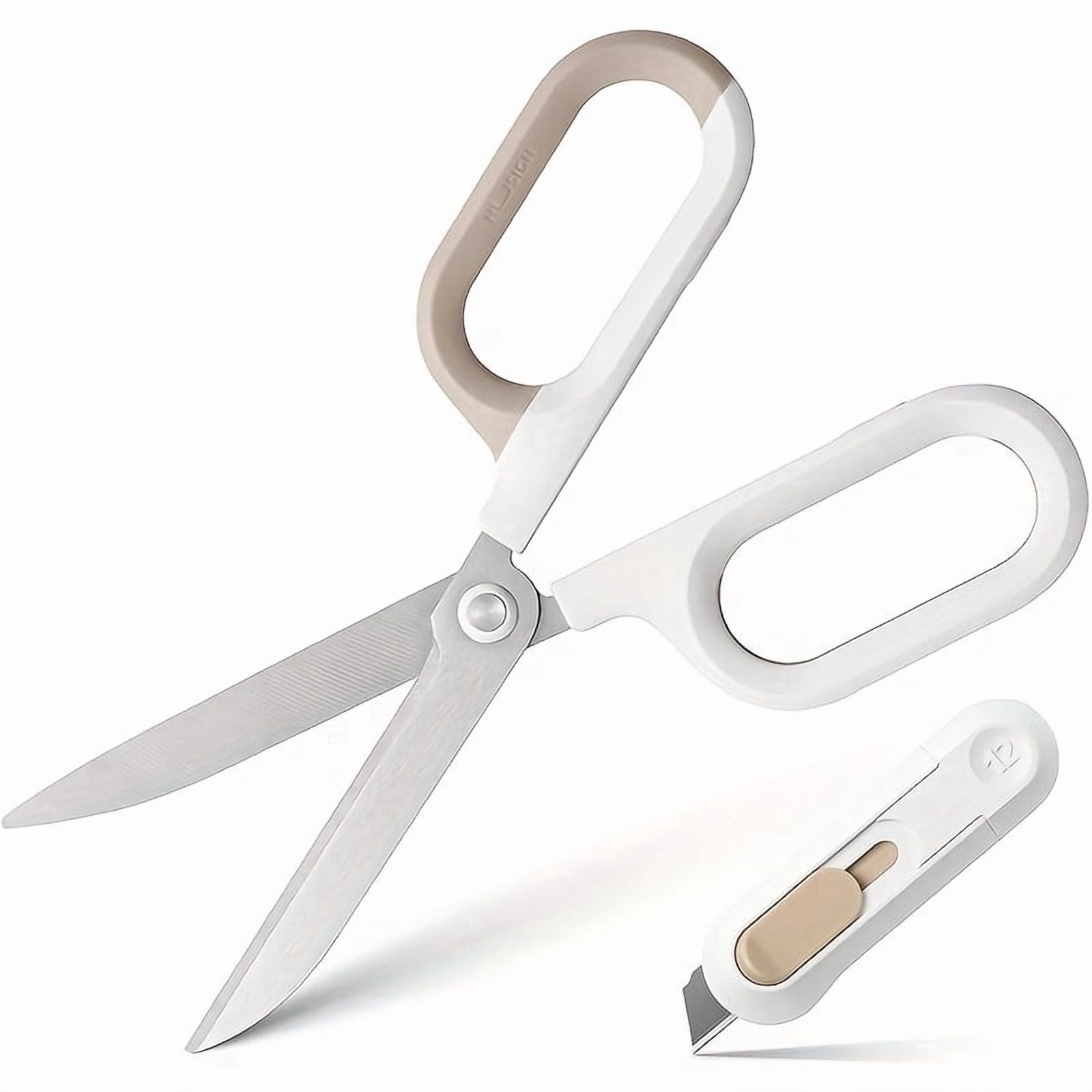 Scissors for Cutting Fabric,Made Of Sharp Stainless Steel,Sewing Scissors,Scissors Craft,Multi-functional And Of High Quality with Retractable Utility Knife,Ergonomic Handle,Perfect for Sewing Arts