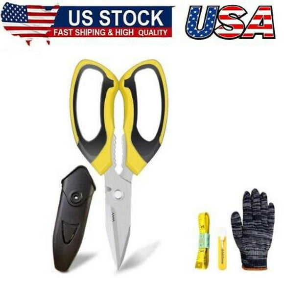 Scissors Heavy Duty 8'', Carpet Scissors, Multipurpose Scissors with Protective