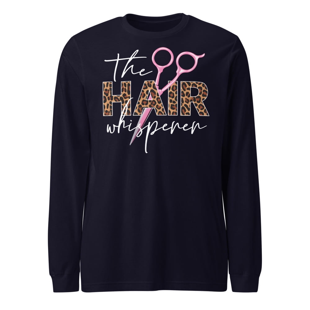 Scissors Leopard Funny Hairstylist Unisex Long Sleeve Tee, The