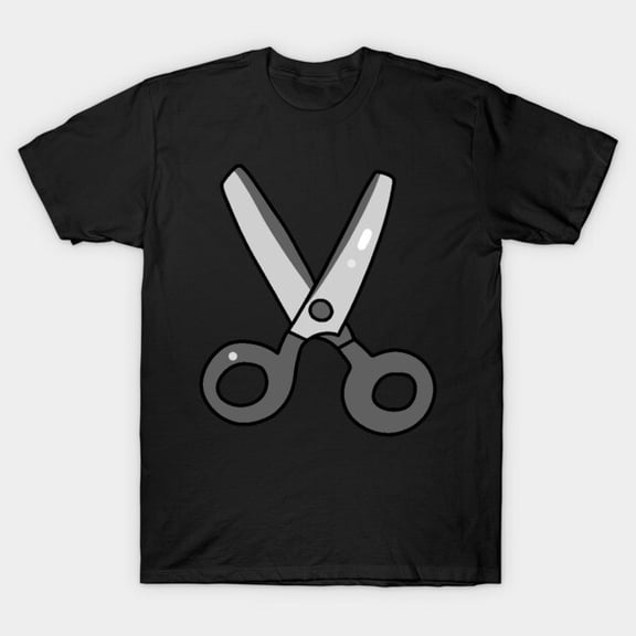 Scissors Minimalist Tailor Seamstress Shears Diamond Blade Drawing Unisex T-Shirt, up to size 3XL.