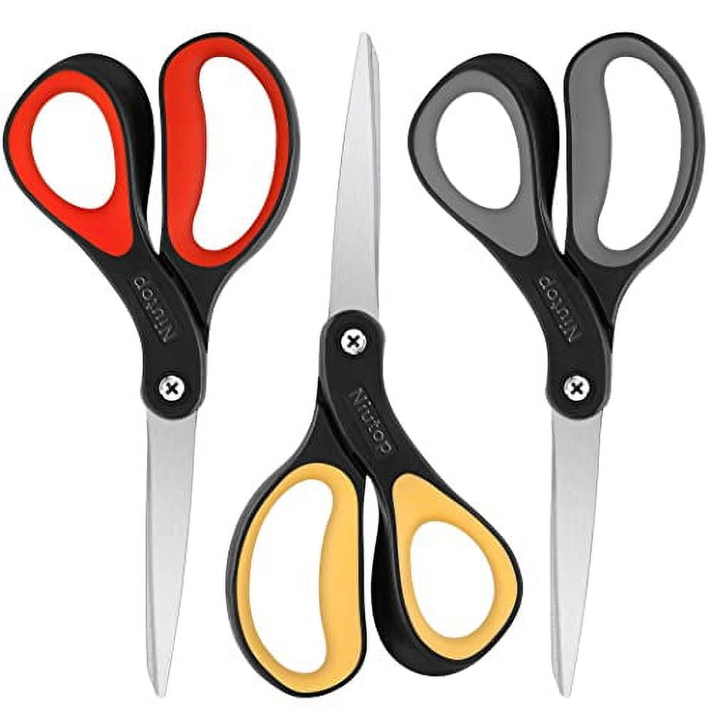 Pastel Scissors, Niutop 8 All Purpose Scissors Heavy Duty Ergonomic  Comfort Grip Shears Sharp Scissors for Office Home Household Sewing  High/Middle