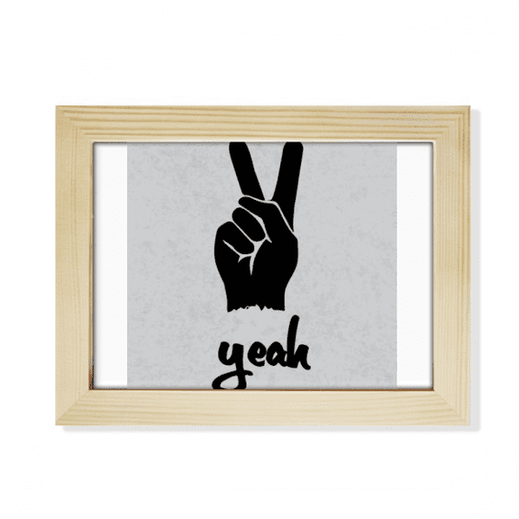 Scissors Outline Personalized Gesture Desktop Photo Frame Picture Art Decoration Painting 6x8 inch