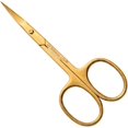 thumbnail image 1 of Scissors, Professional Stainless Steel Curved Cuticle Sharp Dead Skin Scissors Pointed for Trimming Eyebrows, Nose Hair, Manicure, Finger & Toe Care, Titanium Gold, 1 of 6