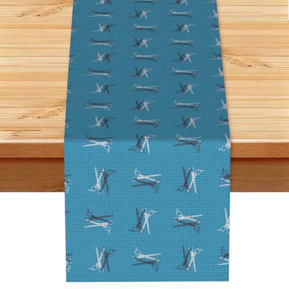 Scissors Retro Salon Table Runner 13x72 Inch for Dining Table Kitchen Wedding Party Decor Fireplace Mantle